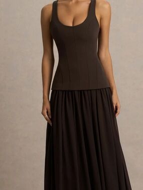 white christmas dresses Padma | Black Draped Maternity Maxi Dress with Cape Sleeves main image 1
